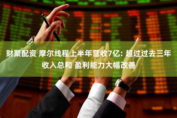 财聚配资 摩尔线程上半年营收7亿: 超过过去三年收入总和 盈利能力大幅改善